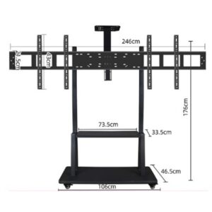 DUAL SCREEN TV CART