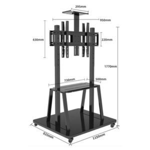 DUAL SCREEN TV CART (FRONT BACK CONFIG)