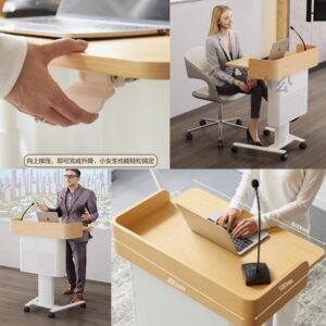 AVLOGIC MGQ-1681M Pneumatic Sit-Stand Movable Podium - Image 3