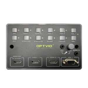 Projector Control Panel : OPT-PS5HVE (2 HDMI & 1 VGA Upscaled) with Built In Cat6 Extender - Image 1